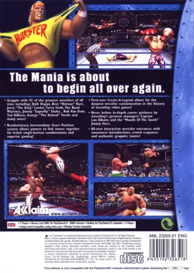 Legends of Wrestling box cover back